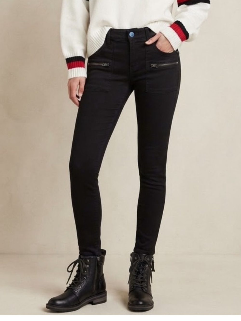 Sanctuary Black Skinny Utility Jeans Size 10/30 EUC